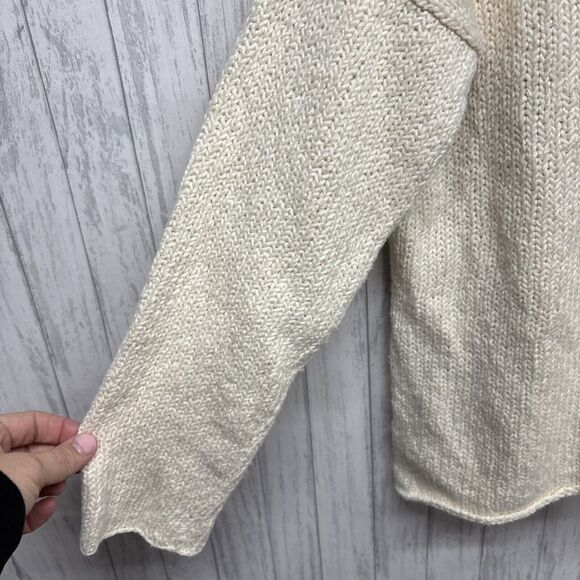 Womens Size XS Eileen Fisher Oversized Ivory V Neck Sweater EUC - Picture 3 of 6